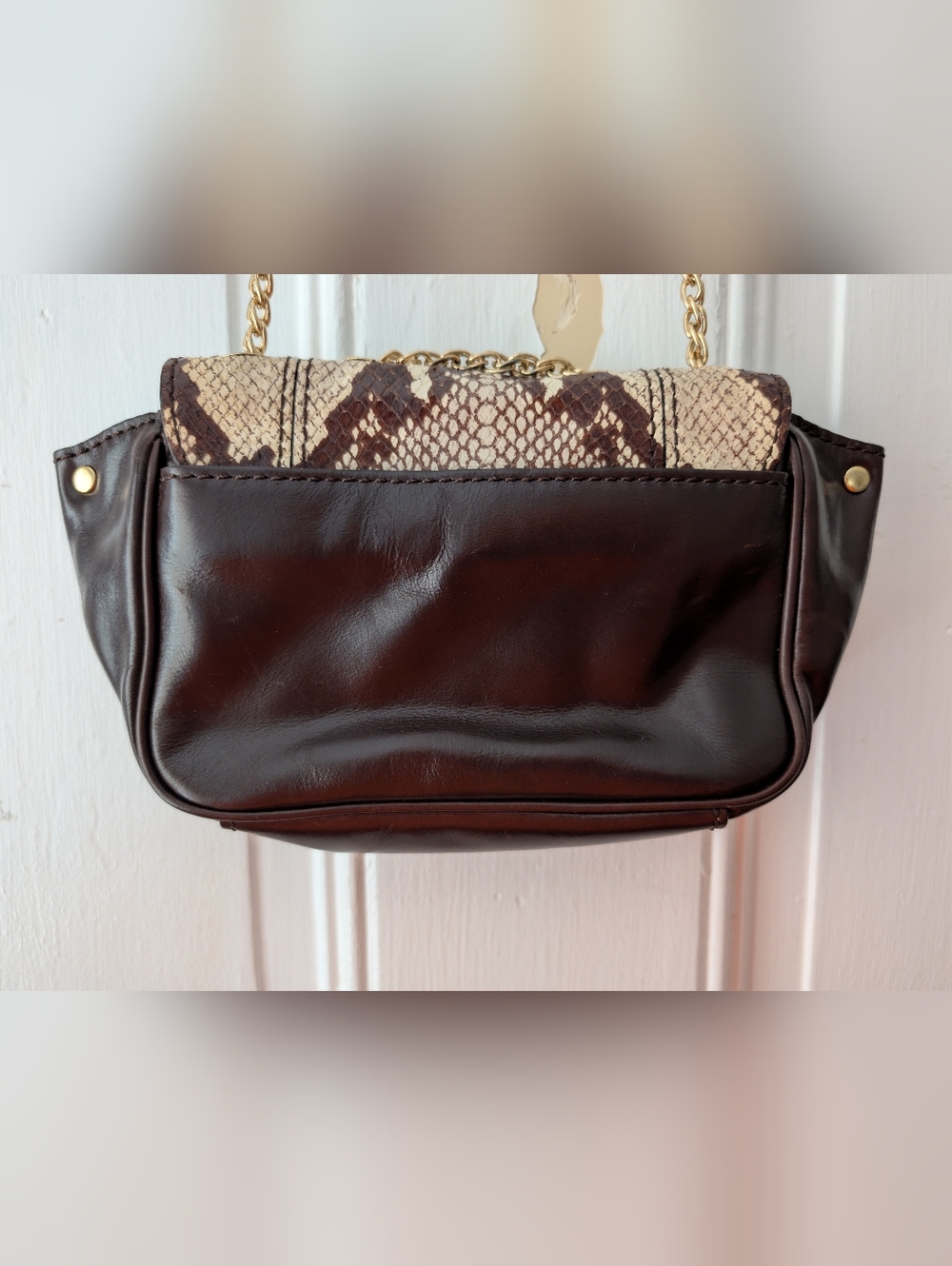 Milly Python-Print Crossbody Bag - Picture 4 of 5